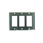Leviton 84411-40 Stainless steel Wallplate 3 Gangs
