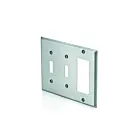 Leviton 84421-40 Stainless Steel Wallplate 3 Gangs