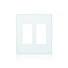 Leviton awp00-20w White Wallplate 2 Gangs