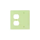 Leviton n138-i Ivory Wallplate 2 Gangs