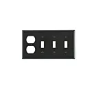 Leviton p38 Brown Wallplate 4 Gangs