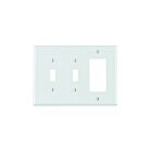 Leviton pj226-w White Combination Wallplate 3 Gangs
