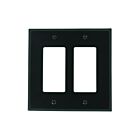 Leviton pj262-e Black Decorator Wallplate