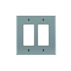 Leviton pj262-gy Grey Wallplate 2 Gangs