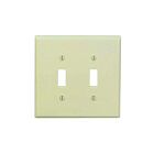 Leviton pj2-gy Grey Wallplate 2 Gangs