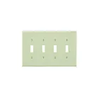 Leviton pj4-t Light Almond Wallplate 4 Gangs