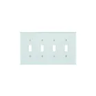 Leviton pj4-w White Wallplate 4 Gangs