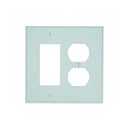 Leviton pj826-w White Combination Wallplate 2 Gangs