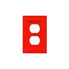 Leviton PJ8-RE 1-Gang Duplex Outlet/Receptacle Wallplate RED