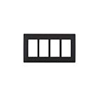 Leviton rewp4-wb Walnut Bark Wallplate 4 Gangs