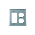 Leviton sj826-40 Stainless Steel Wallplate 2 Gangs