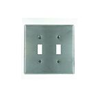 Leviton ssj2-40 Stainless Steel Wallplate 2 Gangs