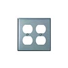 Leviton ssj82-40 Stainless Steel Wallplate 2 Gangs
