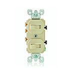 Leviton 5241-i Ivory Combination Switch