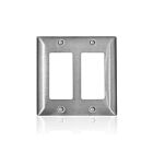Leviton SL262 Stainless Steel C-Series 430 2-Gg Standard Decora Wallplate
