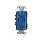 Leviton T5633-2BU 15A 125V USB Receptacle