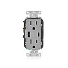 Leviton T5638-GY 15A 125V USB Receptacle