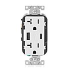 Leviton T5838-W 20A 125V USB Receptacle