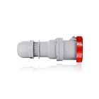 Leviton W4125-C6 Box Rated Pin & Sleeve Connector 4P5W 125A 346-415V 6-Hour Clock Position