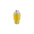 Leviton 28W09 4W Yellow Locking Plug
