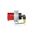Leviton 460B6WLEV 4W Red Lev Series Iec Pin and Sleeve Inlet