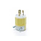 Leviton 4720-CY 3W Yellow-White Locking Plug