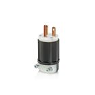 Leviton 5366E Black-White Straight Blade Plug