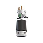 Leviton 5466E Black-White Straight Blade Plug