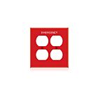 Leviton 80716-REW Red 2-Gang Duplex Receptacle Wallplate