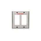Leviton 84409-E40 Brushed Stainless Steel 2-Gang Decora Wallplate