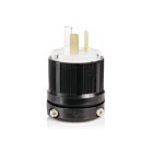 Leviton 9151-N 3W Black Straight Blade Plug