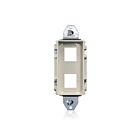 Leviton FB2DE-I Ivory Recessed Decora 2-Port Low Voltage Insert For Use With Fbc1F and Fbc2F