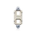 Leviton FB2DU-I Ivory Recessed Duplex 2-Port Low Voltage Insert For Use With Fbc1X