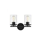 Savoy House Essentials 8-8020-2-BK Marshall 2-Lights 120W Matte Black Vanity Light
