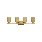 Livex Lighting 13704-48 Weavington 4-Lights 40W Antique Gold Leaf Bathroom Vanity Light