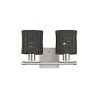 Livex Lighting 13717-91 Weavington 2-Lights 40W Brushed Nickel Bathroom Vanity Light