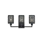 Livex Lighting 14043-04 Twinewell 3-Lights 40W Black Bathroom Vanity Light