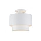 Livex Lighting 40054-03 Zolana 2-Lights 40W White Semi Flush Mount