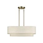 Livex Lighting 41933-01 Manorwood 3-Lights 60W Antique Brass Chandelier
