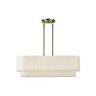 Livex Lighting 41934-01 Manorwood 4-Lights 60W Antique Brass Chandelier