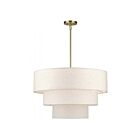 Livex Lighting 41937-01 Manorwood 8-Lights 60W Antique Brass Pendant