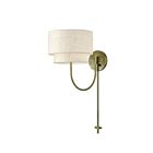 Livex Lighting 41940-01 Manorwood 1-Light 60W Antique Brass Wall Lamp