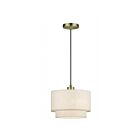 Livex Lighting 41941-01 Manorwood 1-Light 60W Antique Brass Pendant