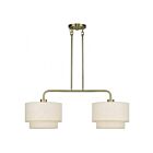 Livex Lighting 41942-01 Manorwood 2-Lights 60W Antique Brass Chandelier