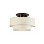 Livex Lighting 41944-92 Manorwood 3-Lights 40W English Bronze Semi Flush Mount