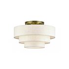 Livex Lighting 41946-01 Manorwood 4-Lights 40W Antique Brass Semi Flush Mount