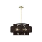 Livex Lighting 49124-01 Acordia 5-Lights 40W Antique Brass Pendant