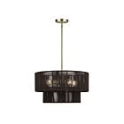 Livex Lighting 49125-01 Acordia 4-Lights 40W Antique Brass Pendant