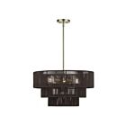 Livex Lighting 49126-01 Acordia 6-Lights 40W Antique Brass Pendant