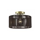 Livex Lighting 49132-01 Acordia 1-Light 40W Antique Brass Semi Flush Mount
